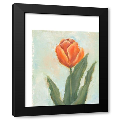 Painted Tulips IV Black Modern Wood Framed Art Print by Nichols, Liz