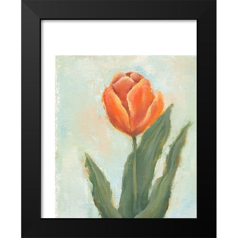 Painted Tulips IV Black Modern Wood Framed Art Print by Nichols, Liz
