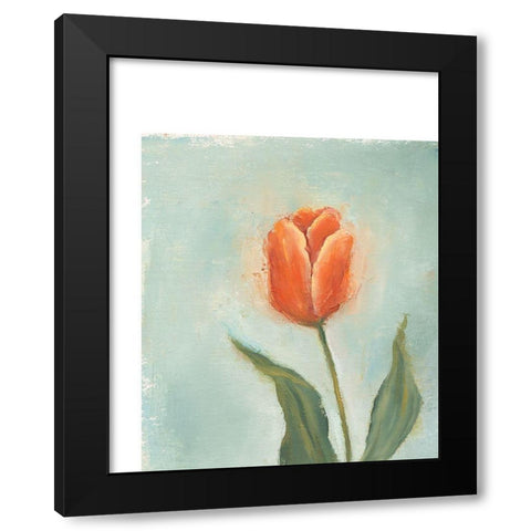 Painted Tulips V Black Modern Wood Framed Art Print by Nichols, Liz