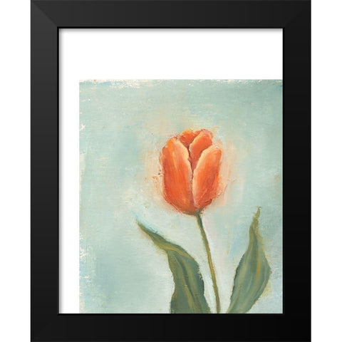 Painted Tulips V Black Modern Wood Framed Art Print by Nichols, Liz