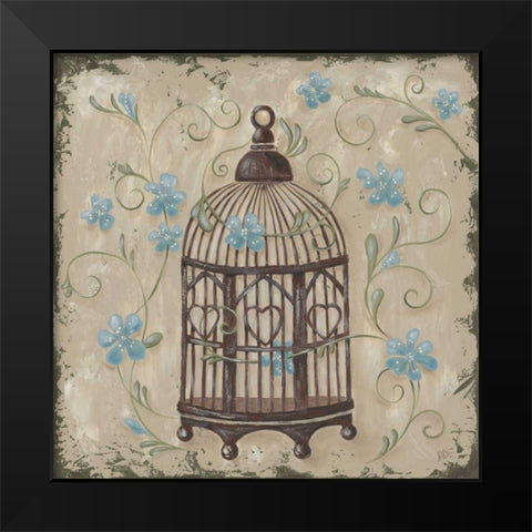 Decorative Bird Cage II Black Modern Wood Framed Art Print by Reynolds, Jade