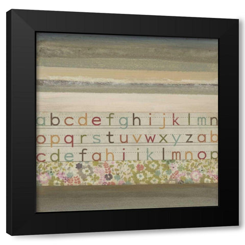 Alphabet I Black Modern Wood Framed Art Print with Double Matting by Green-Aldridge, W.