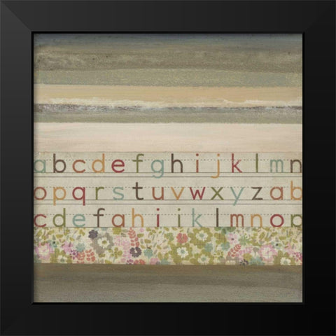 Alphabet I Black Modern Wood Framed Art Print by Green-Aldridge, W.