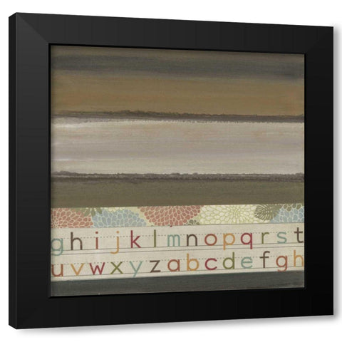 Alphabet II Black Modern Wood Framed Art Print with Double Matting by Green-Aldridge, W.