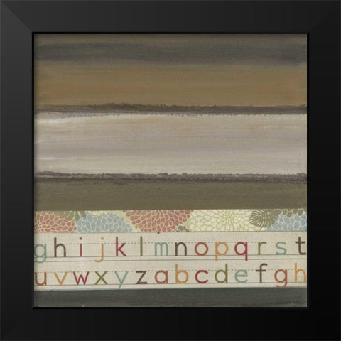 Alphabet II Black Modern Wood Framed Art Print by Green-Aldridge, W.