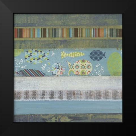 Fantasy Fish II Black Modern Wood Framed Art Print by Green-Aldridge, W.
