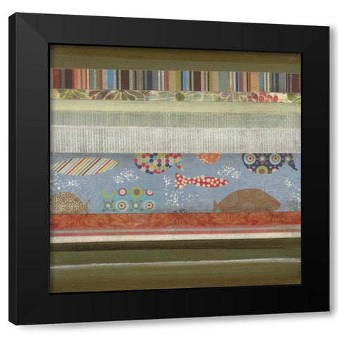 Fantasy Fish III Black Modern Wood Framed Art Print with Double Matting by Green-Aldridge, W.