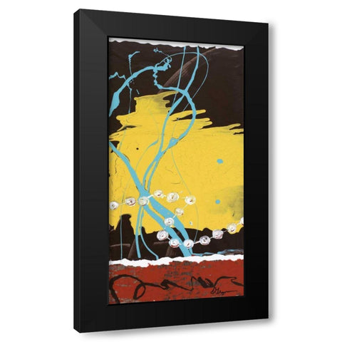 Pearls II Black Modern Wood Framed Art Print by Roll, Dlynn