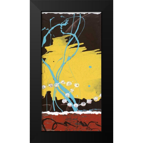 Pearls II Black Modern Wood Framed Art Print by Roll, Dlynn