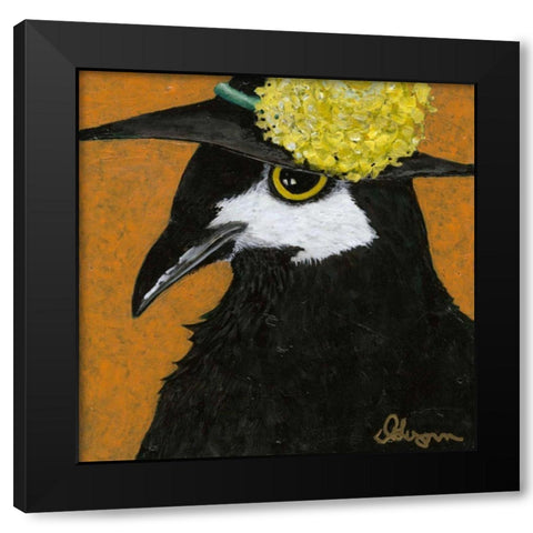 You Silly Bird - Marty Black Modern Wood Framed Art Print by Roll, Dlynn