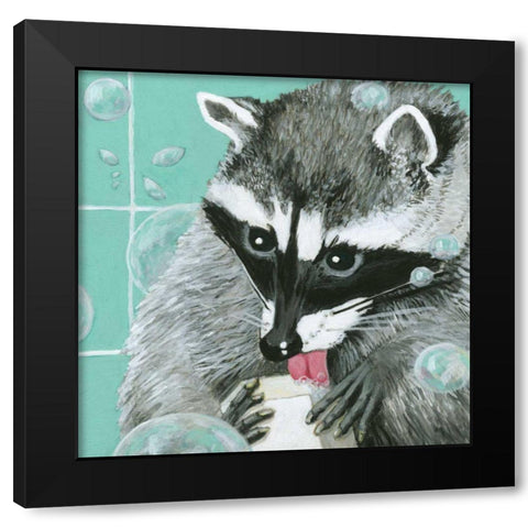 Bubbles - Adam Black Modern Wood Framed Art Print with Double Matting by Roll, Dlynn