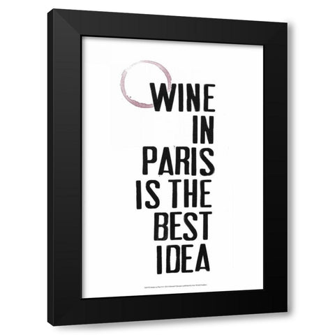 Drinks in Paris II Black Modern Wood Framed Art Print with Double Matting by Velasquez, Deborah