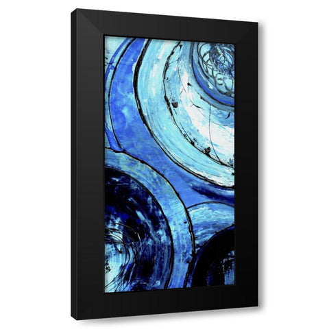 Blue Moons II Black Modern Wood Framed Art Print with Double Matting by Ashley, Erin