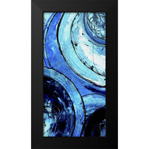 Blue Moons II Black Modern Wood Framed Art Print by Ashley, Erin