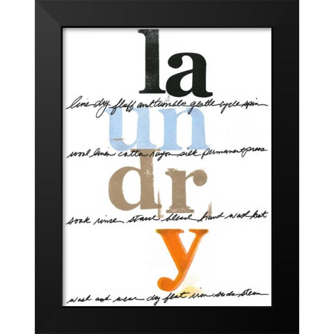 Laundry Lines I Black Modern Wood Framed Art Print by Velasquez, Deborah