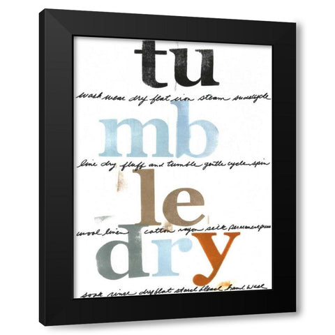 Laundry Lines II Black Modern Wood Framed Art Print by Velasquez, Deborah