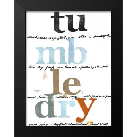 Laundry Lines II Black Modern Wood Framed Art Print by Velasquez, Deborah