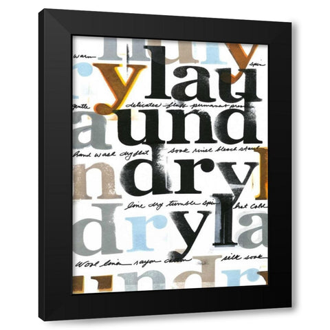 Laundry Lines IV Black Modern Wood Framed Art Print with Double Matting by Velasquez, Deborah