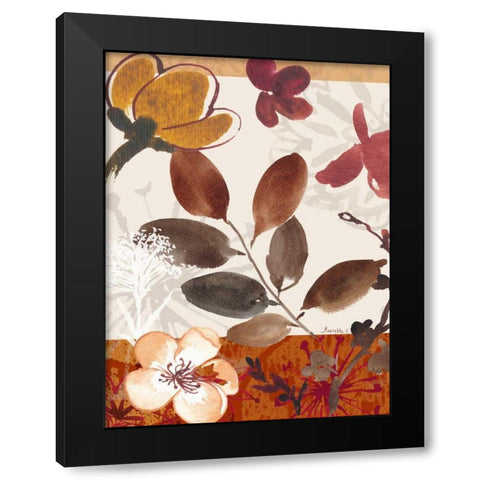 Modern Flowers I Black Modern Wood Framed Art Print by Cohen, Marietta