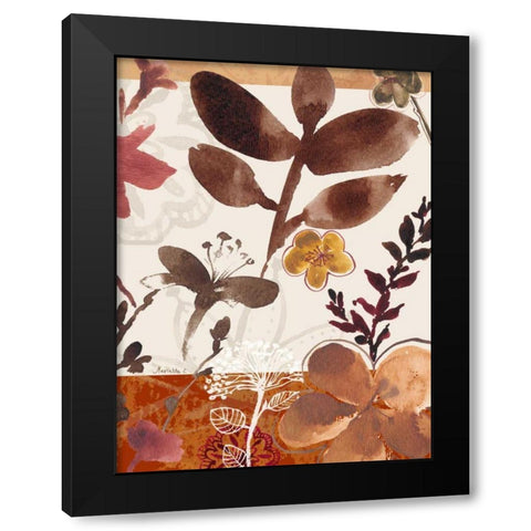 Modern Flowers II Black Modern Wood Framed Art Print by Cohen, Marietta