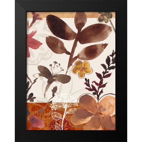Modern Flowers II Black Modern Wood Framed Art Print by Cohen, Marietta