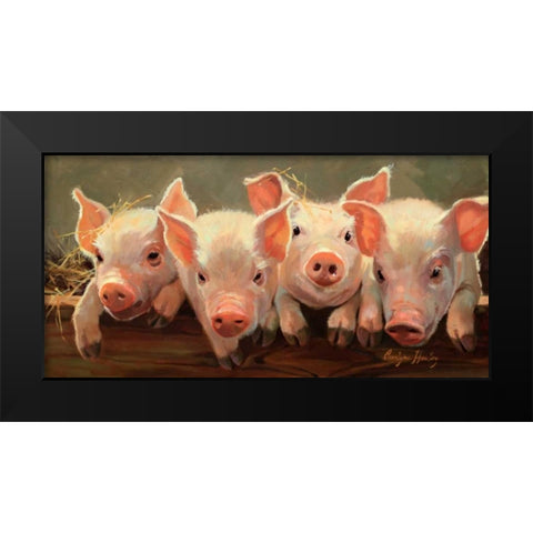 The Big Squeeze Black Modern Wood Framed Art Print by Hawley, Carolyne