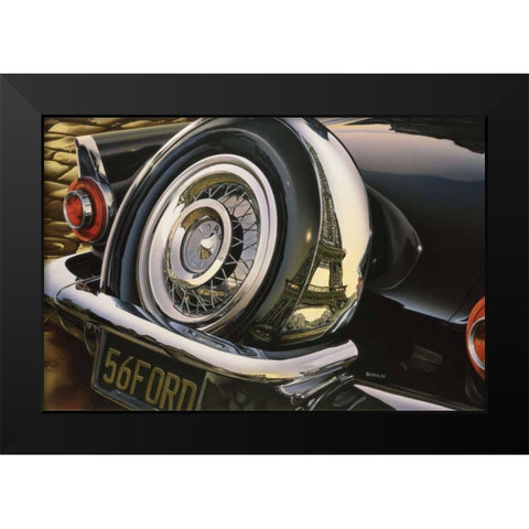 56 Thunderbird Black Modern Wood Framed Art Print by Reynolds, Graham
