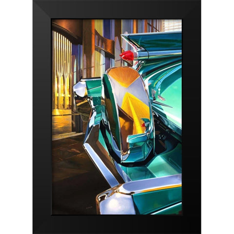 59 Cadillac Coup DeVille Black Modern Wood Framed Art Print by Reynolds, Graham