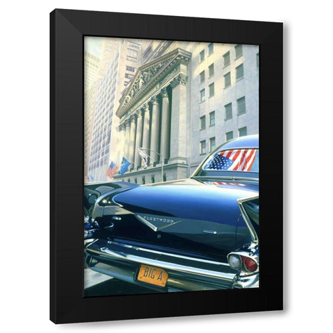 59 Cadillac Fleetwood Bougham Black Modern Wood Framed Art Print by Reynolds, Graham