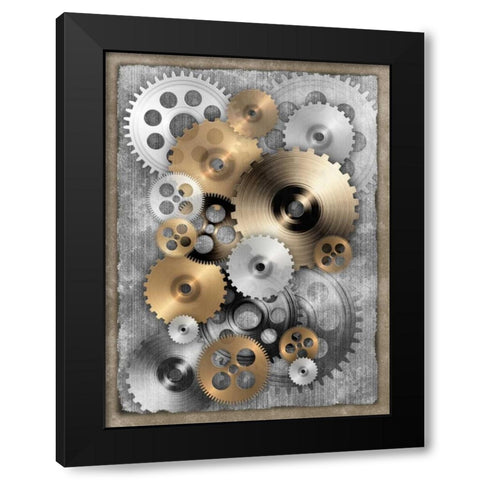 New Punk II Black Modern Wood Framed Art Print by James, Andrea