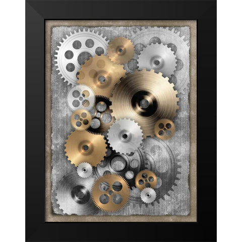 New Punk II Black Modern Wood Framed Art Print by James, Andrea