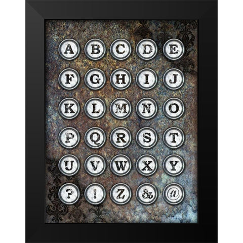 New Punk IV Black Modern Wood Framed Art Print by James, Andrea