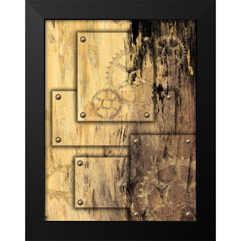 New Punk V Black Modern Wood Framed Art Print by James, Andrea