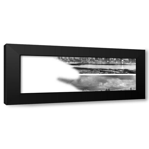 2-Up Skyscape City Panorama Black Modern Wood Framed Art Print by Nalbandian, Nish