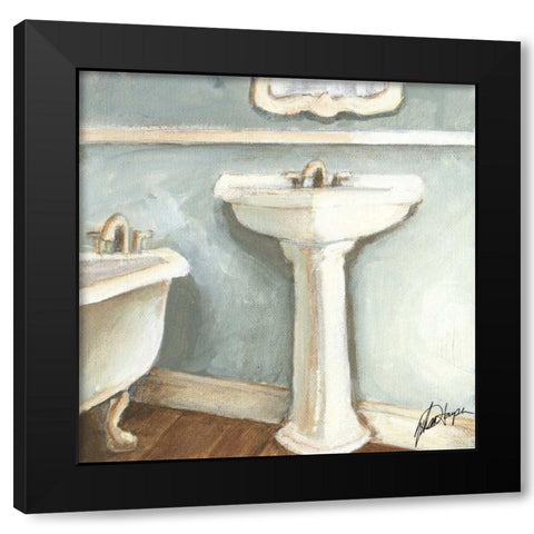 Porcelain Bath I Black Modern Wood Framed Art Print by Harper, Ethan