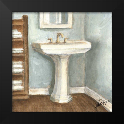 Porcelain Bath III Black Modern Wood Framed Art Print by Harper, Ethan