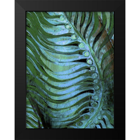 Emerald Feathering II Black Modern Wood Framed Art Print by Harrington, Danielle