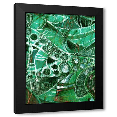 Sea Glass II Black Modern Wood Framed Art Print with Double Matting by Harrington, Danielle