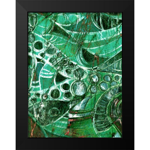 Sea Glass II Black Modern Wood Framed Art Print by Harrington, Danielle