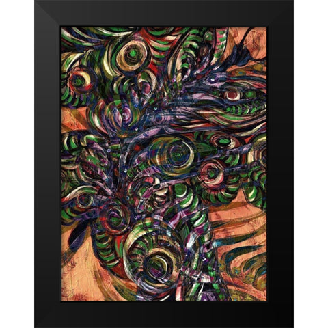 Flings II Black Modern Wood Framed Art Print by Harrington, Danielle
