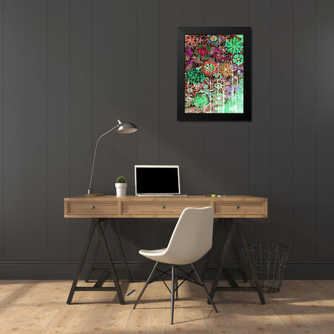 Flower Drift I Black Modern Wood Framed Art Print by Harrington, Danielle