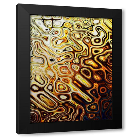 Metallic Shapes I Black Modern Wood Framed Art Print by Harrington, Danielle