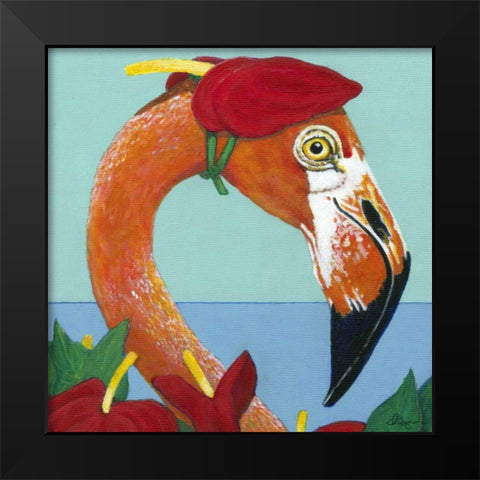 You Silly Bird - Norma Black Modern Wood Framed Art Print by Roll, Dlynn