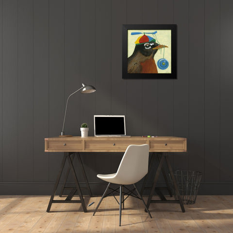 You Silly Bird - Chandler Black Modern Wood Framed Art Print by Roll, Dlynn
