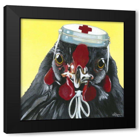 You Silly Bird - Manara Black Modern Wood Framed Art Print by Roll, Dlynn