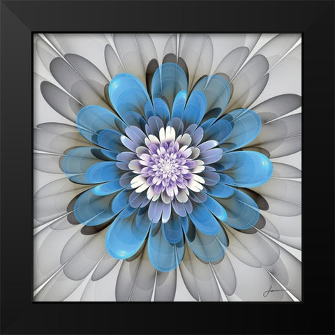 Fractal Blooms III Black Modern Wood Framed Art Print by Burghardt, James