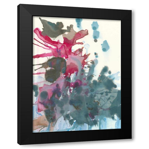 Sea Splotch Black Modern Wood Framed Art Print with Double Matting by Fuchs, Jodi