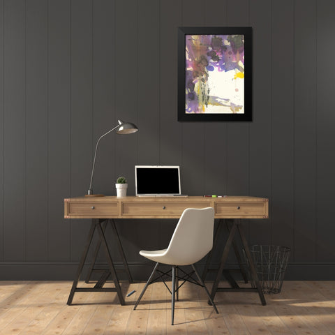 Watery Echo Black Modern Wood Framed Art Print by Fuchs, Jodi