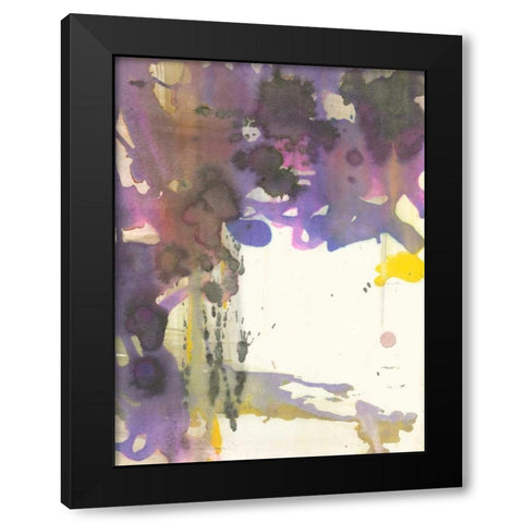 Watery Echo Black Modern Wood Framed Art Print with Double Matting by Fuchs, Jodi