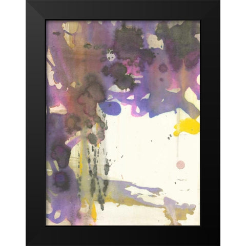 Watery Echo Black Modern Wood Framed Art Print by Fuchs, Jodi